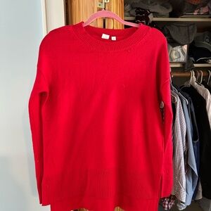 GAP Vibrant Red Crew Neck Sweater